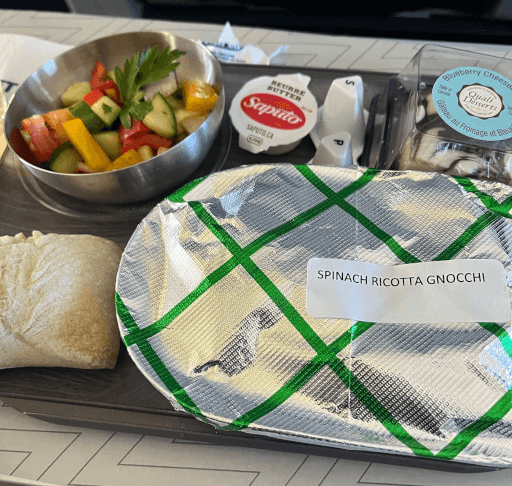 Spinach Riccota Gnocchi and sides.